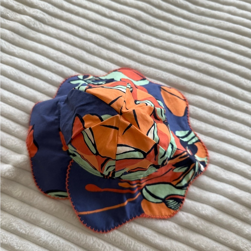 Kids Floral and Eyelet Hats - Blue and Pink - Picture 8 of 11
